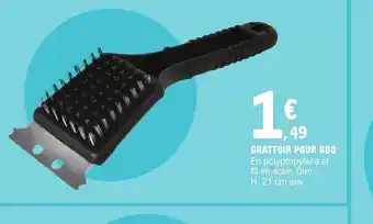E.Leclerc GRATTOIR POUR BBQ En polypropylène et fil en acier. Dim.: H. 21 cm env. offre