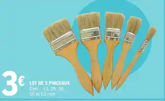 E.Leclerc LOT DE 5 PINCEAUX offre