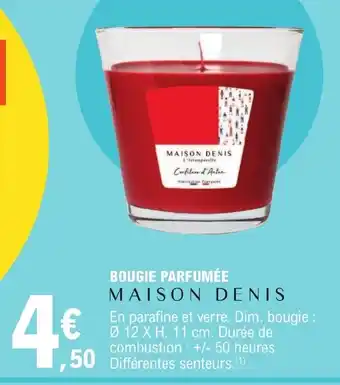 E.Leclerc BOUGIE PARFUMÉE MAISON DENIS offre