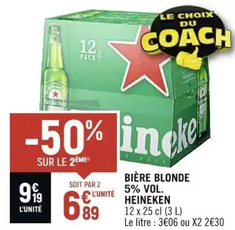Spar Heineken bière blonde 5% vol. offre