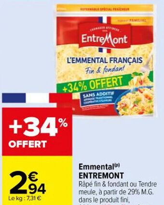 Carrefour Market Emmental) ENTREMONT offre