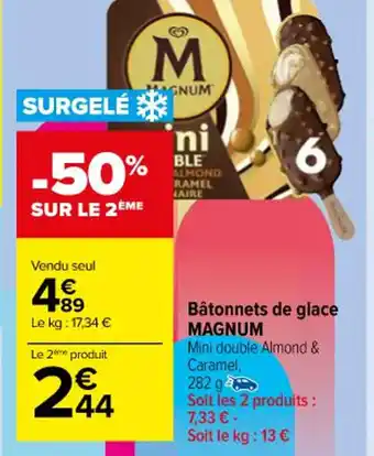 Carrefour Market Bâtonnets de glace MAGNUM offre