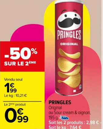 Carrefour Market PRINGLES offre