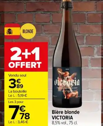 Carrefour Market Bière blonde VICTORIA offre