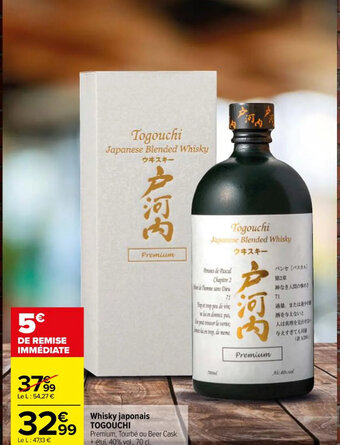 Carrefour Market Whisky japonais TOGOUCHI offre