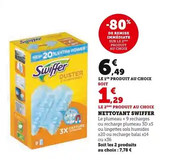 Super U NETTOYANT SWIFFER offre