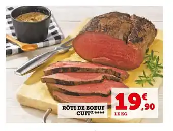 Super U RÔTI DE BOEUF CUIT (¹) **** offre
