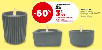 Super U BOUGIE LED offre