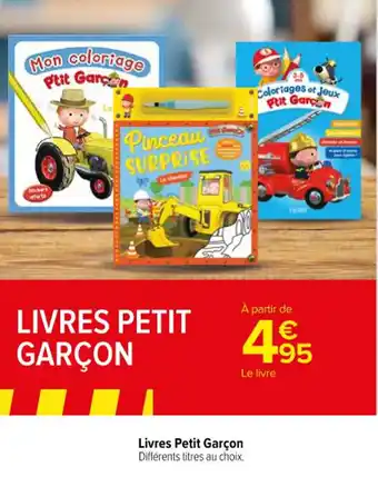 Carrefour Market Livres Petit Garçon offre