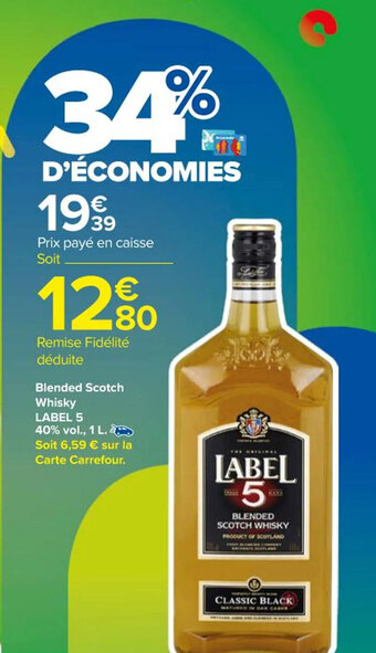 Blended Scotch Whisky LABEL 5