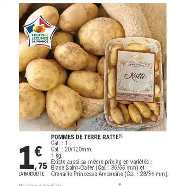 E.Leclerc Pommes De Terre Ratte offre
