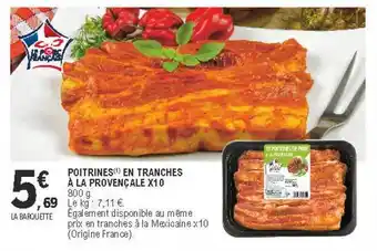 E.Leclerc Poitrines En Tranches à La Provençale X10 offre