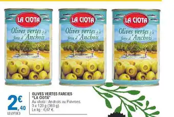 E.Leclerc Olives Vertes Farcies offre