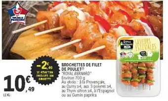E.Leclerc Brochettes De Filet De Poulet  offre
