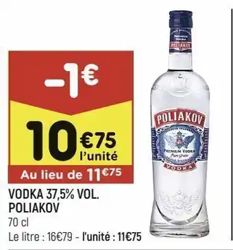 Leader Price Vodka 37.5% vol. poliakov offre