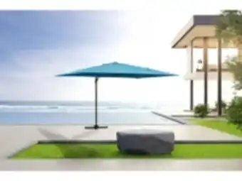 E.Leclerc Brico Parasol jardin déporté alu sun 4 - rectangle - 3 x 4 m - bleu - dalles à lestées incluses offre