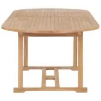 Vidaxl table extensible de jardin 180-280x100x75 cm teck solide ovale