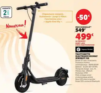 Super U Trottinette electrique segway ninebot f2e offre