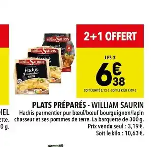 Supeco PLATS PRÉPARÉS - WILLIAM SAURIN offre