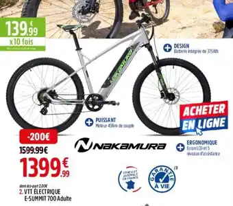Intersport 2. VTT ÉLECTRIQUE E-SUMMIT 700 Adulte offre