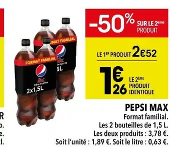 Supeco Pepsi max pepsi max offre