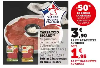 U Express Bigard carpaccio offre