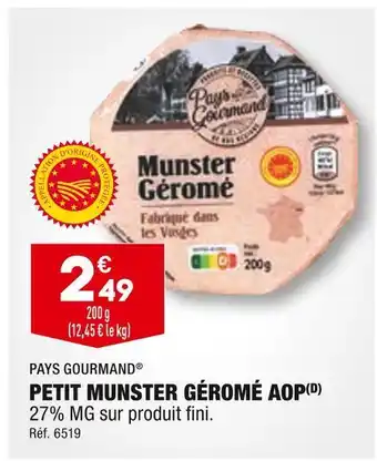 ALDI Pays gourmand petit munster géromé aop offre
