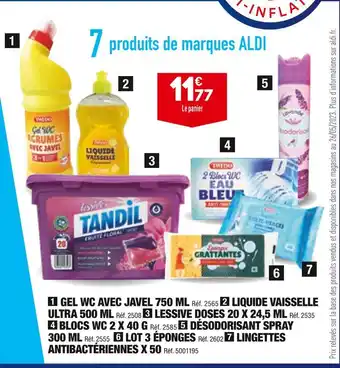 ALDI Aldi 7 produits de marques aldi offre
