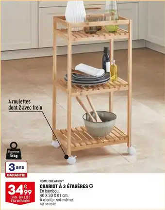 ALDI Home creation chariot à 3 étagères offre