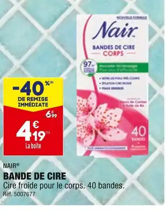 ALDI Nair bande de cire offre