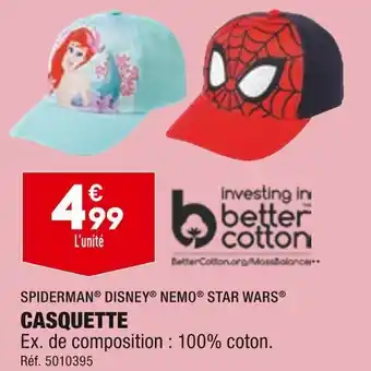 ALDI Spiderman / disney / nemo / star wars casquette offre