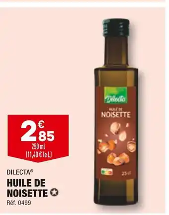 ALDI Dilecta huile de noisette offre