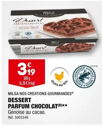 ALDI Milsa nos créations gourmandes dessert parfum chocolat offre