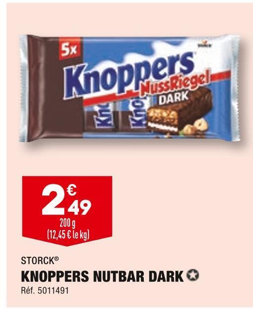 Promo Storck knoppers nutbar dark chez ALDI