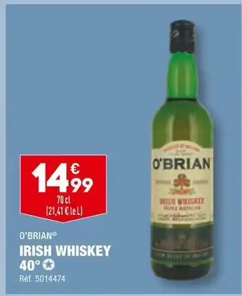 ALDI O’brian irish whiskey 40° offre