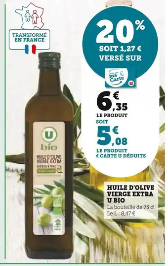 U Express U bio huile d'olive vierge extra offre