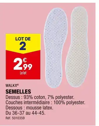 ALDI Walkx semelles offre