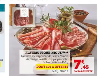 Super U Plateau pique-nique offre