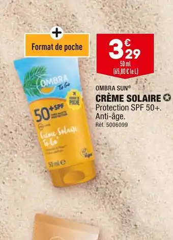 ALDI Ombra sun crème solaire offre