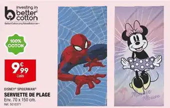 ALDI Disney / spiderman serviette de plage offre