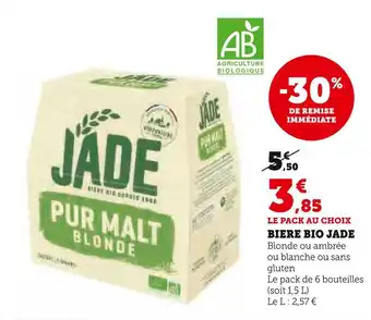 U Express Jade bière bio offre