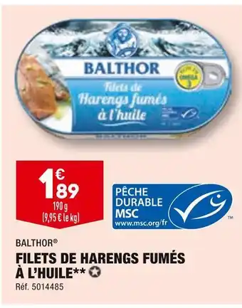ALDI Balthor filets de harengs fumés à l’huile offre