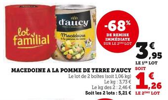 Super U D'aucy macedoine a la pomme de terre offre