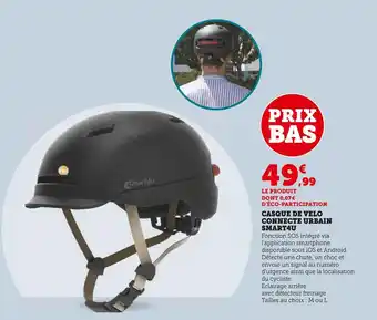 Super U Smart4u casque de velo connecte urbain offre