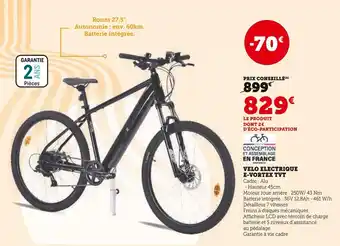 Hyper U Velo electrique e-vortex tvt offre