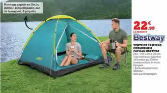 Super U Tente de camping cooldome 2 pavillo bestway offre