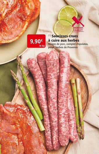 Colruyt Saucisses crues à cuire aux herbes offre