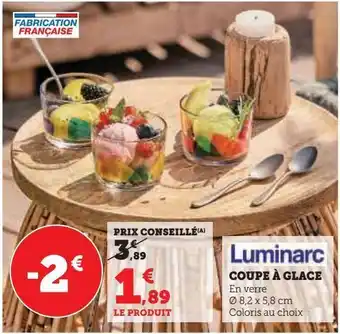 Super U Coupe à glace offre