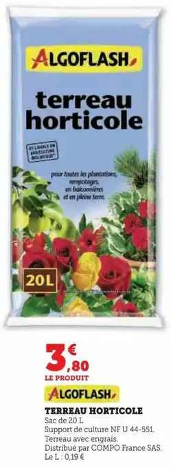 Super U Terreau horticole offre