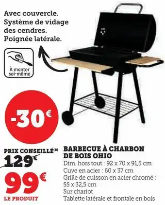 Super U Barbecue à charbon de bois ohio offre